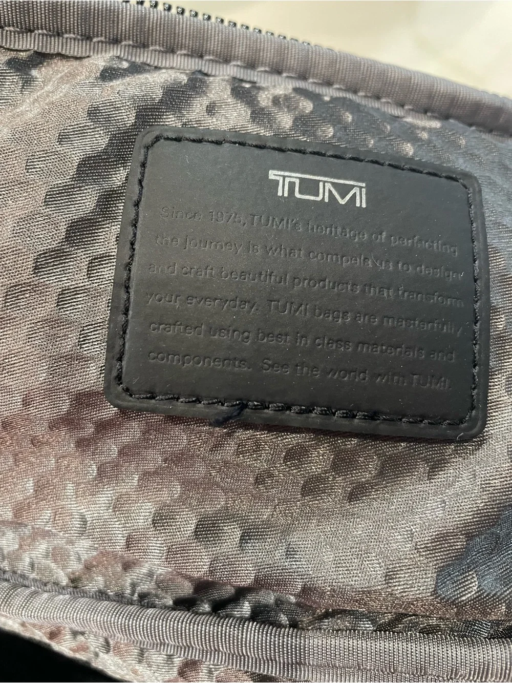 Tumi Black Leather-Front Men's Belt Bag